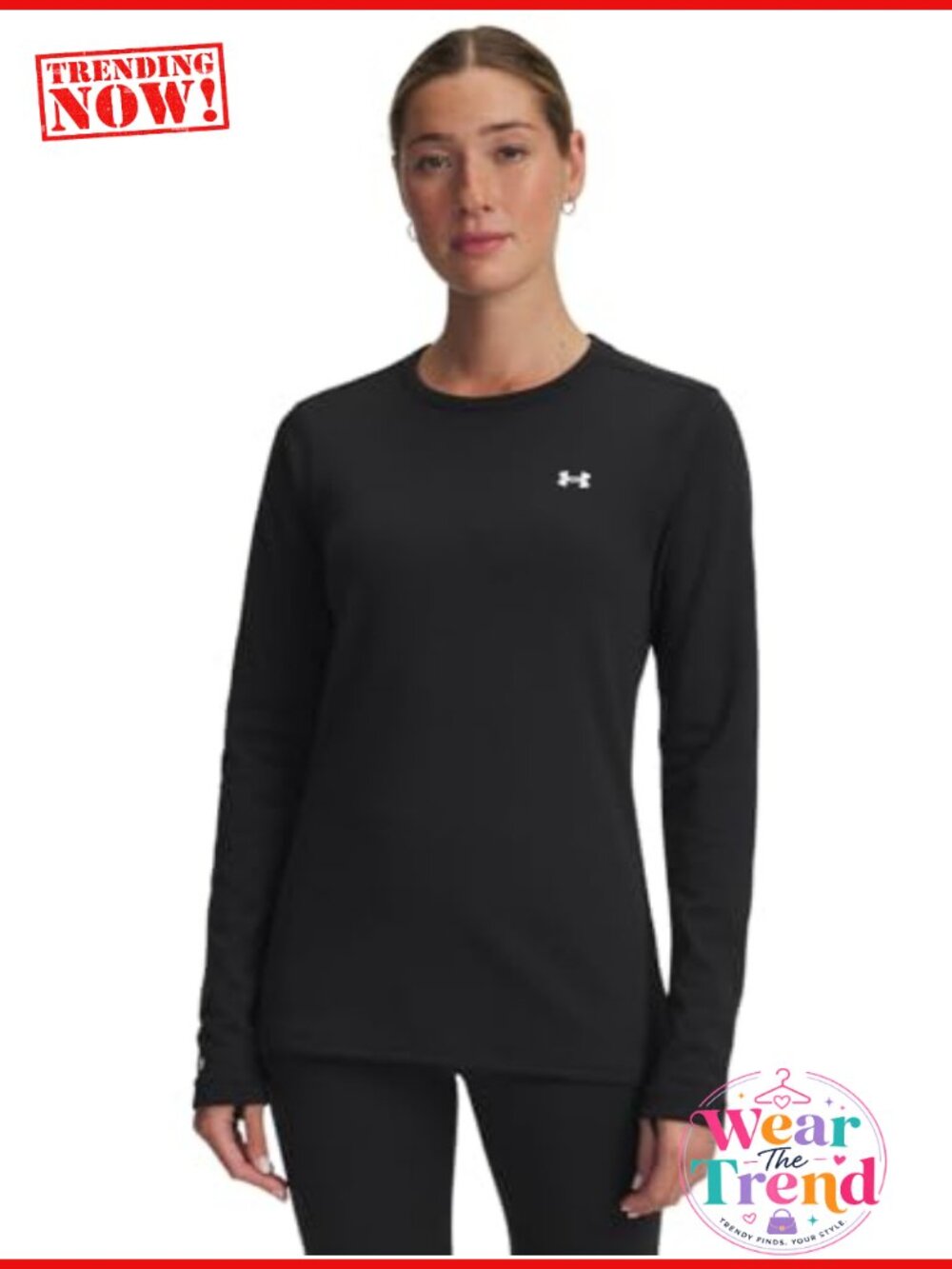 Under Armour Base 3.0 Crew Long Sleeve Baselayer Tight Fit Wicking